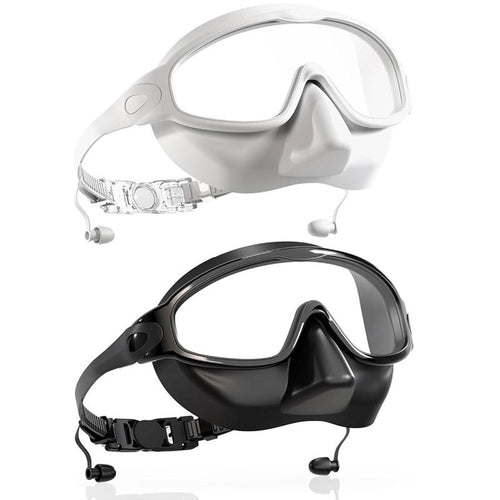 Flexcband Swim Goggles with Nose Cover for Adults