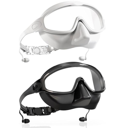 Flexcband Swim Goggles with Nose Cover for Adults