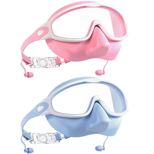 Flexcband Swim Goggles with Nose Cover for Adults