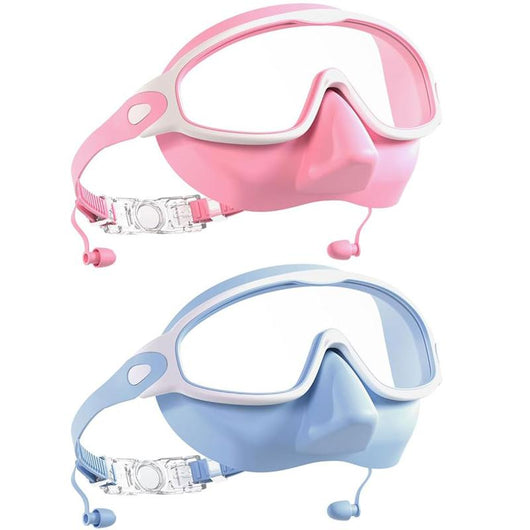 Flexcband Swim Goggles with Nose Cover for Adults